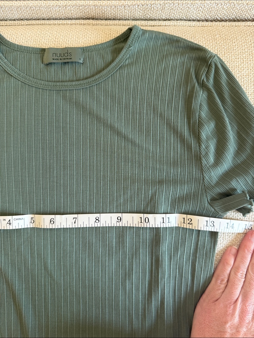 nuuds Agave/Olive Green Ribbed Tank Top and Lounge Pants Pajamas - Picture 12 of 15